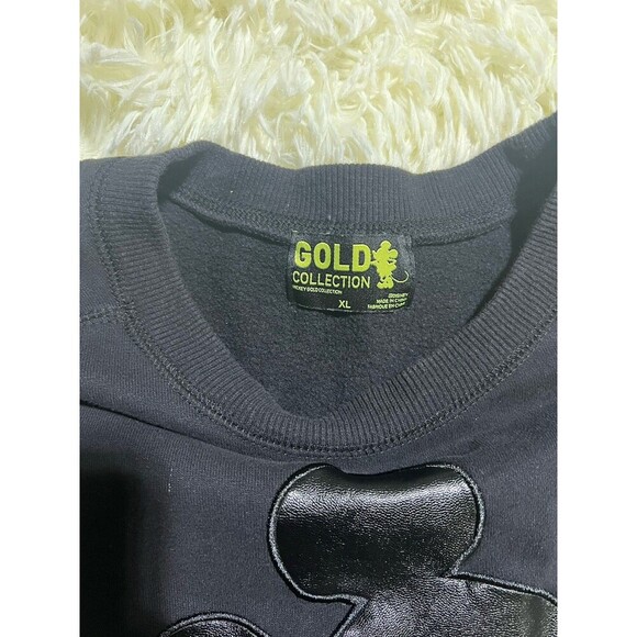 Disney Gold Collection Men Sweatshirt Mickey Mouse SIZE XL Black GUC - Picture 3 of 8